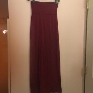 Maroon maxi skirt